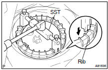 REMOVE FUEL SUCTION TUBE ASSY W/ PUMP & GAGE