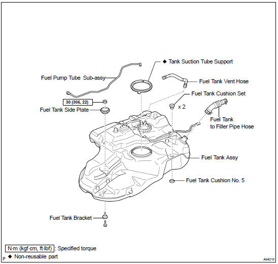 Fuel tank ASSY (2AZ-FE)