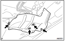 REMOVE FUEL TANK PROTECTOR NO.1