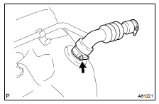 REMOVE FUEL TANK TO FILLER PIPE HOSE