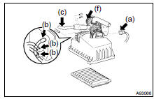 REMOVE AIR CLEANER CAP SUB-ASSY