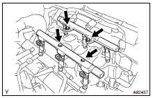 REMOVE FUEL INJECTOR ASSY