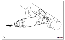 REMOVE FUEL INJECTOR ASSY