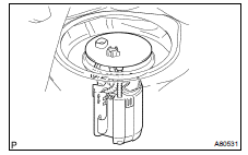 REMOVE FUEL SUCTION TUBE ASSY W/ PUMP & GAGE