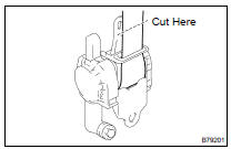DISPOSE OF FRONT SEAT OUTER BELT ASSY RH (WHEN NOT INSTALLED IN VEHICLE)